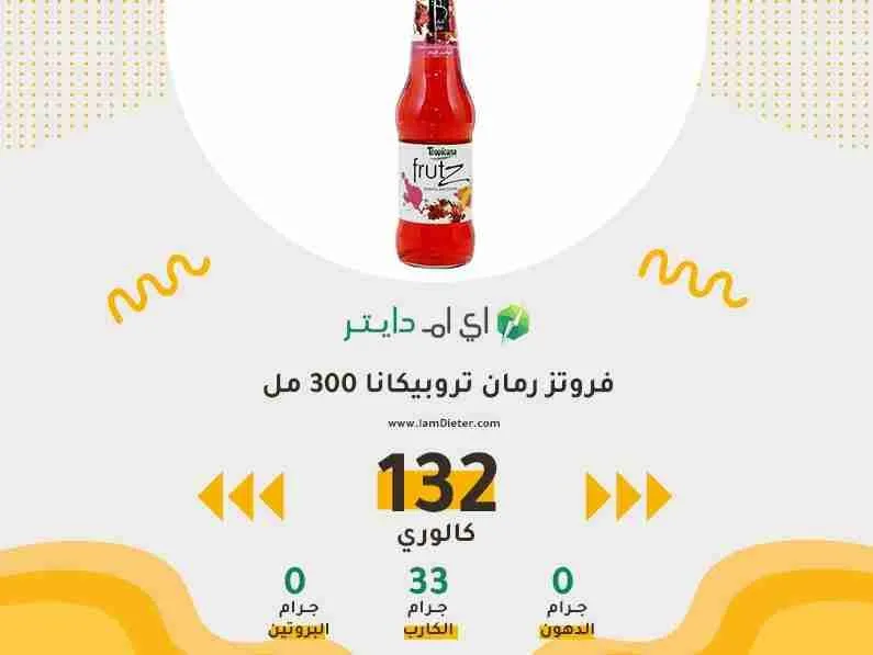 السعرات الحرارية في فروتز رمان