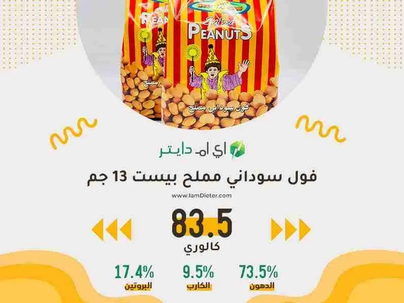 السعرات الحرارية في الفول السوداني