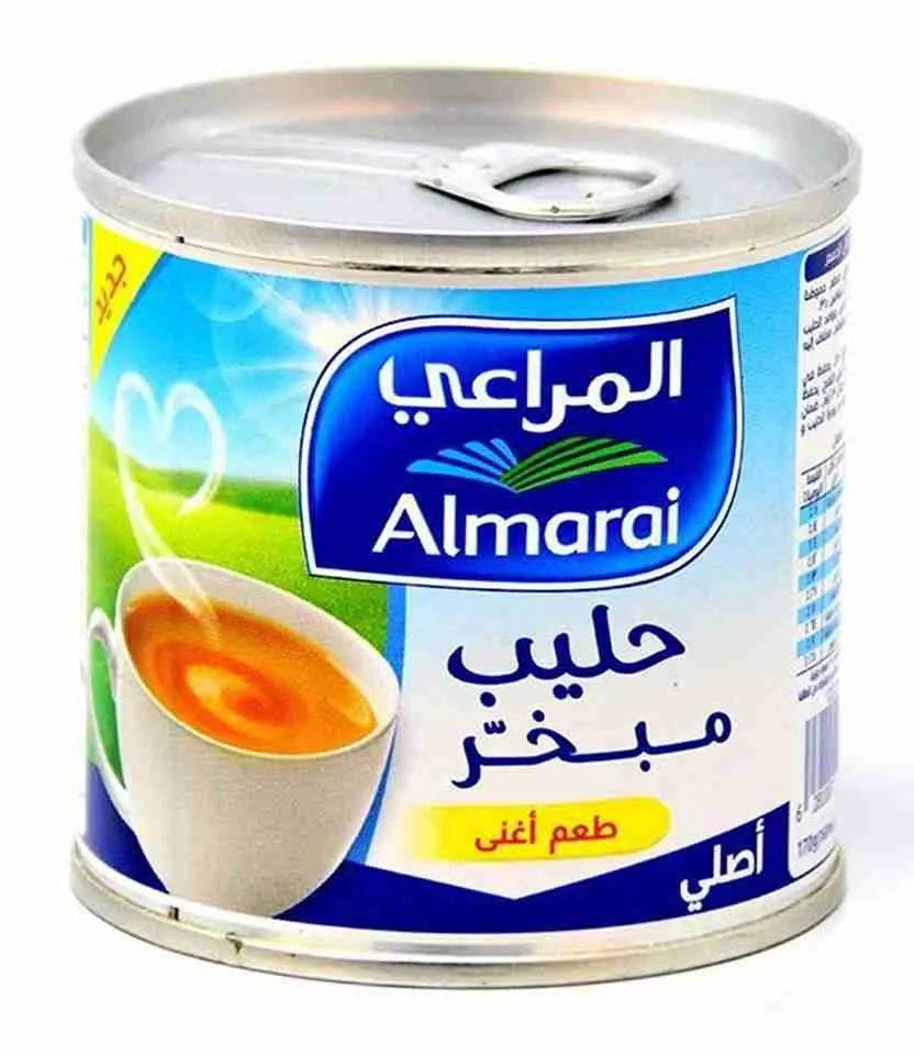 السعرات الحرارية في حليب مبخر المراعي كامل الدسم
