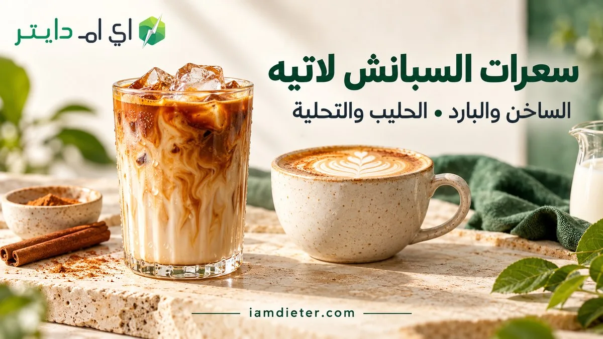 السعرات الحرارية في السبانش لاتيه: كم سعرة في الساخن والبارد؟