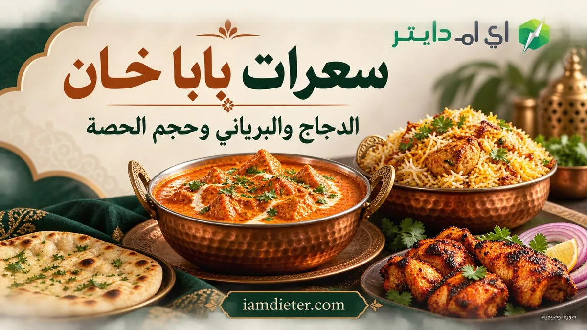 سعرات بابا خان: الدجاج والبرياني وحجم الحصة