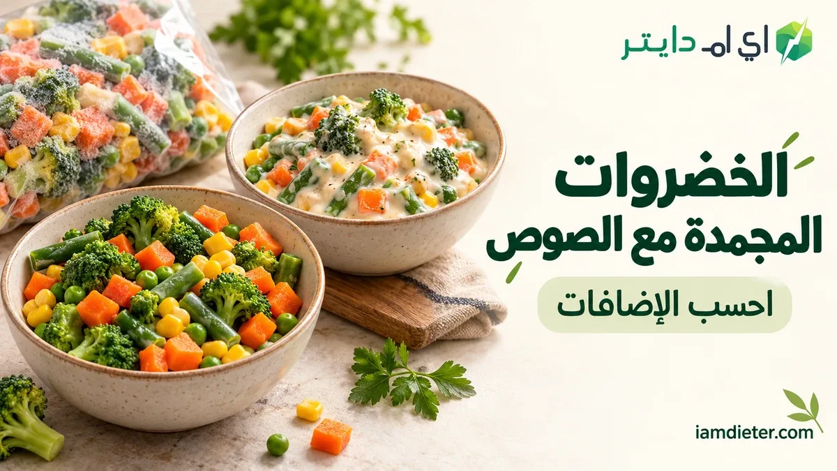 الخضروات المجمدة مع الصوص وبدونه: حساب السعرات بعد التحضير