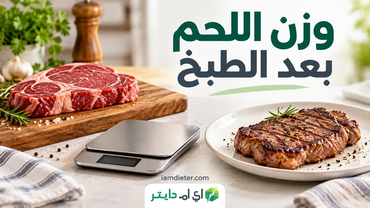 وزن اللحم قبل الطبخ وبعده: الماء والدهون واختيار البيانات