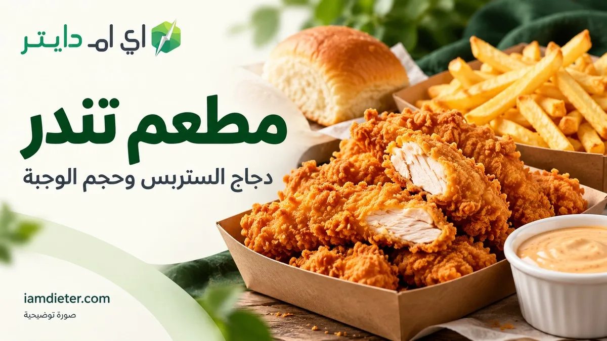 تندر: دجاج الستربس والمنيو وحجم الوجبة