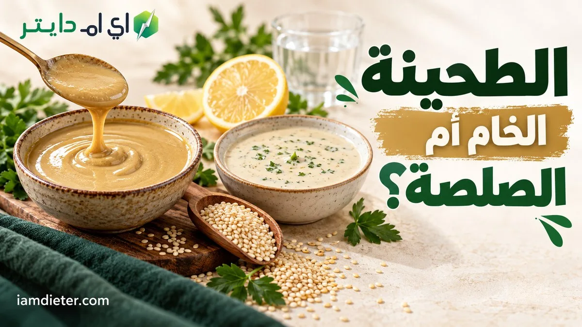 الطحينة الخام أم الصلصة؟ السعرات وحساب الوصفة والحصة