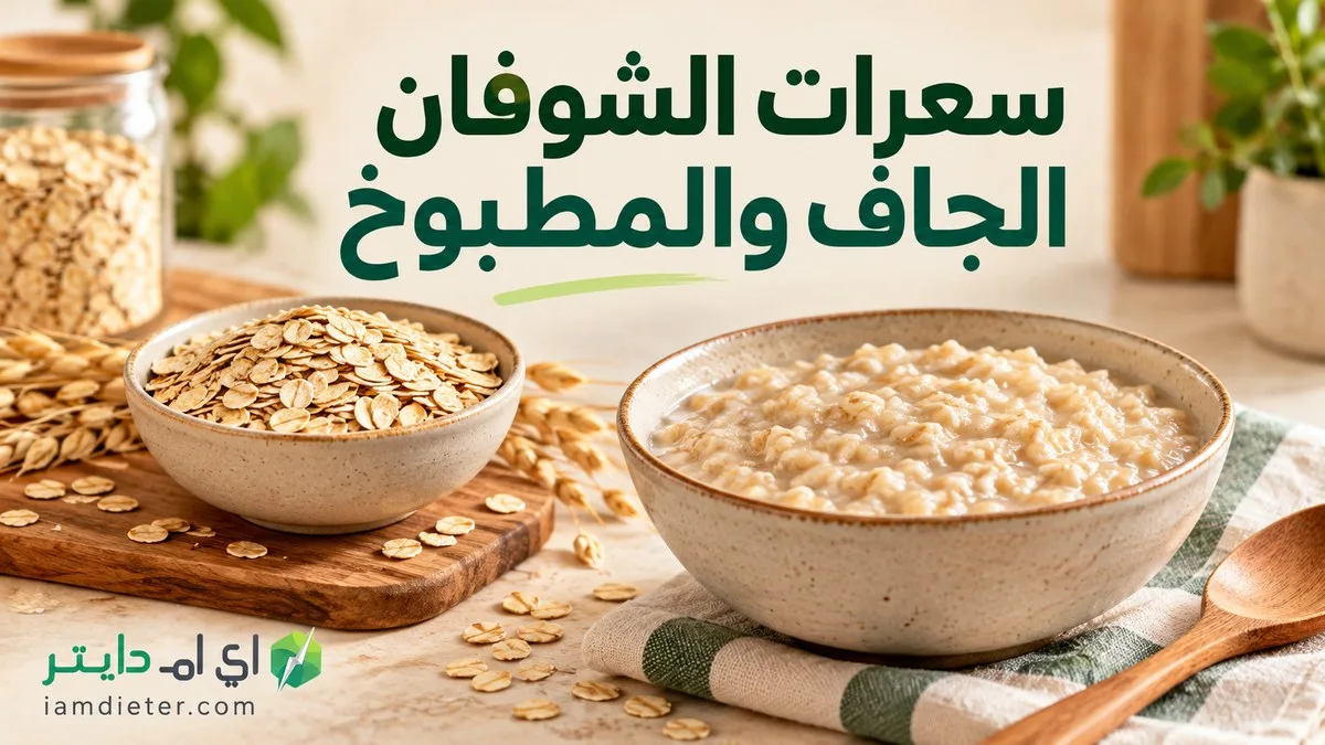 سعرات الشوفان الجاف والمطبوخ: كيف تحسب حصتك بعد الطبخ؟