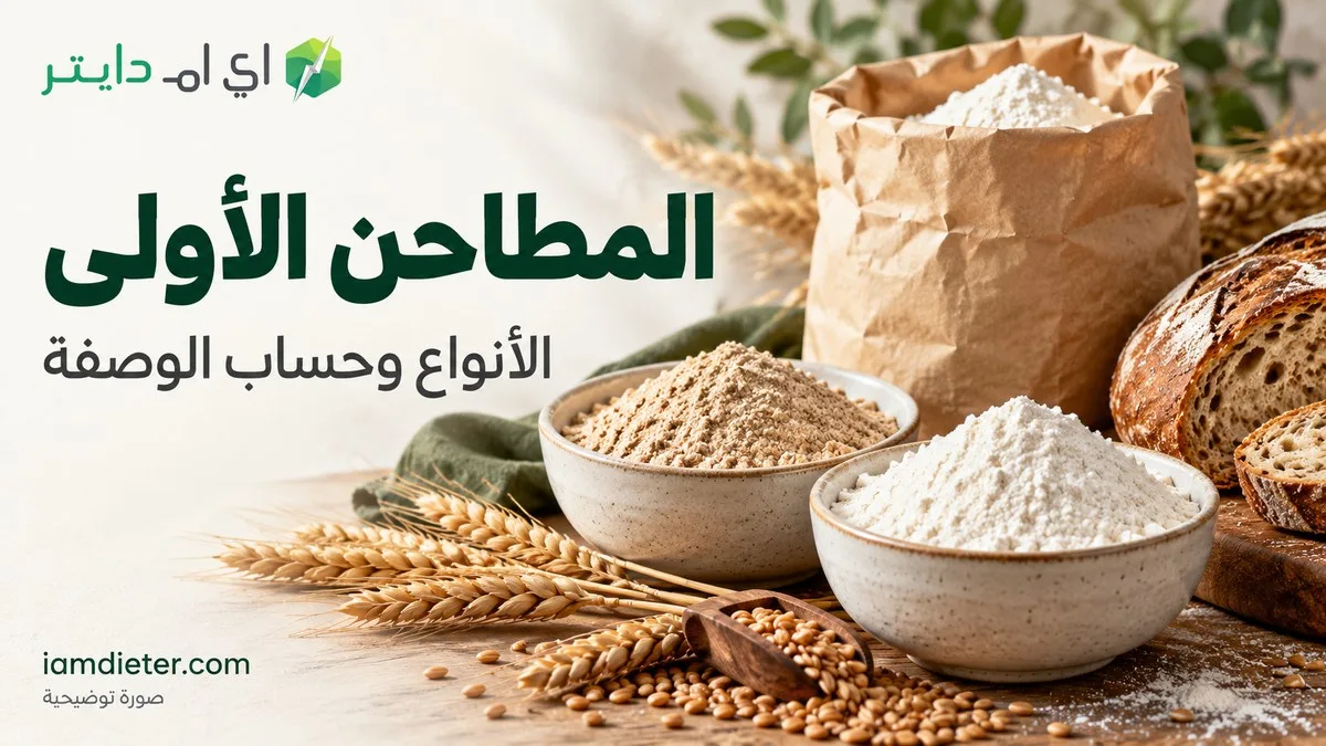 دقيق المطاحن الأولى: الأنواع وطحين الرحى وحساب الوصفة