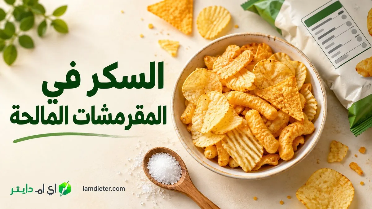 السكر في المقرمشات المالحة: كيف تقرأ السكريات الكلية والمضافة؟